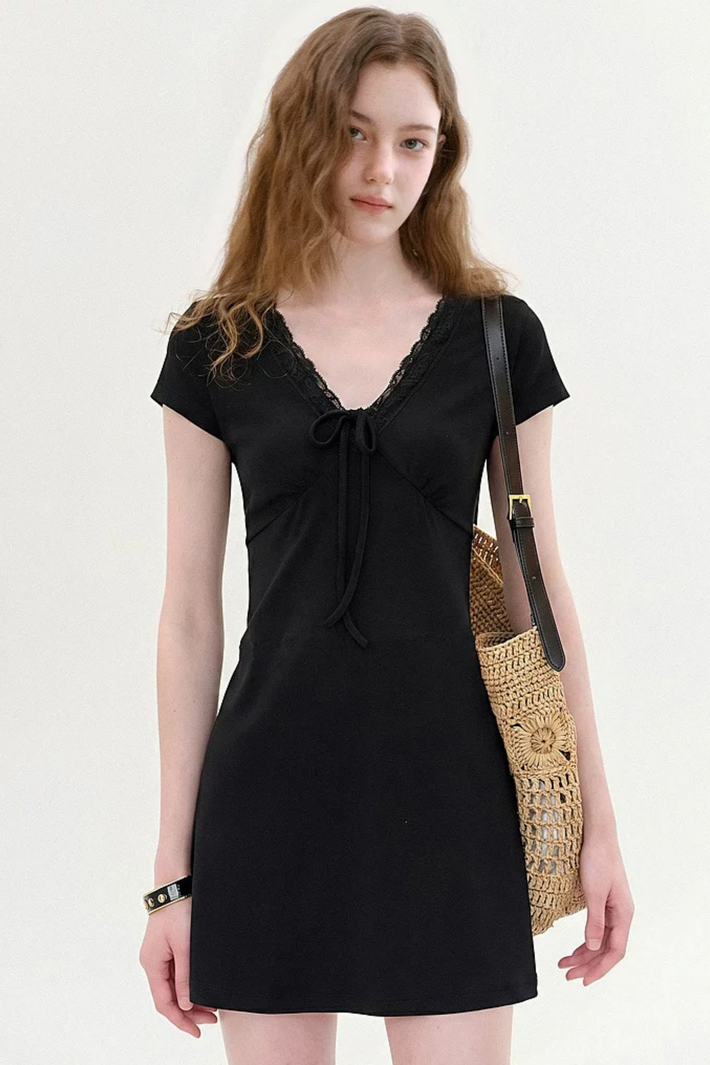 Black Lace A-Line Skirt
