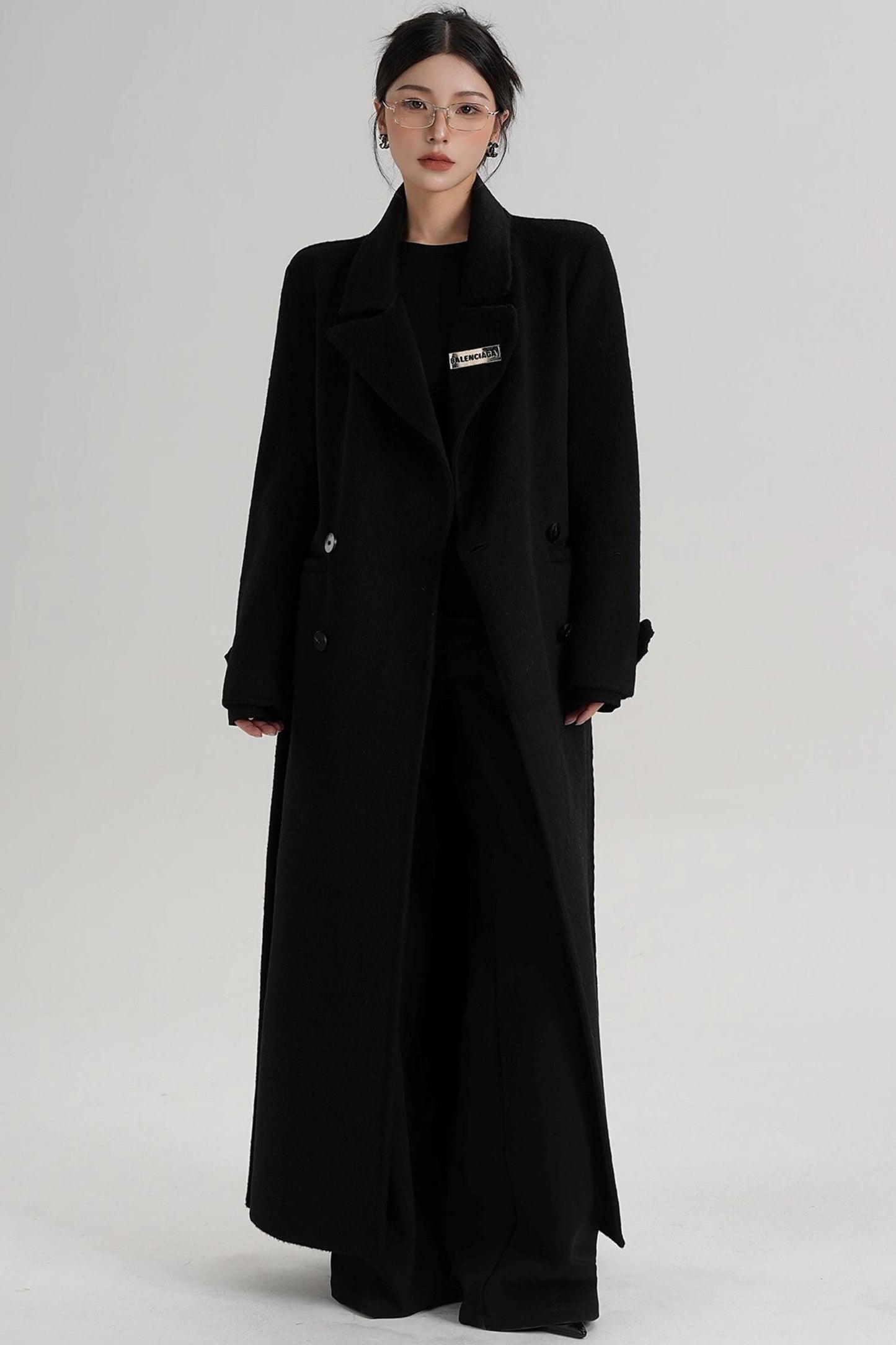 Temperament Long Wool Coat