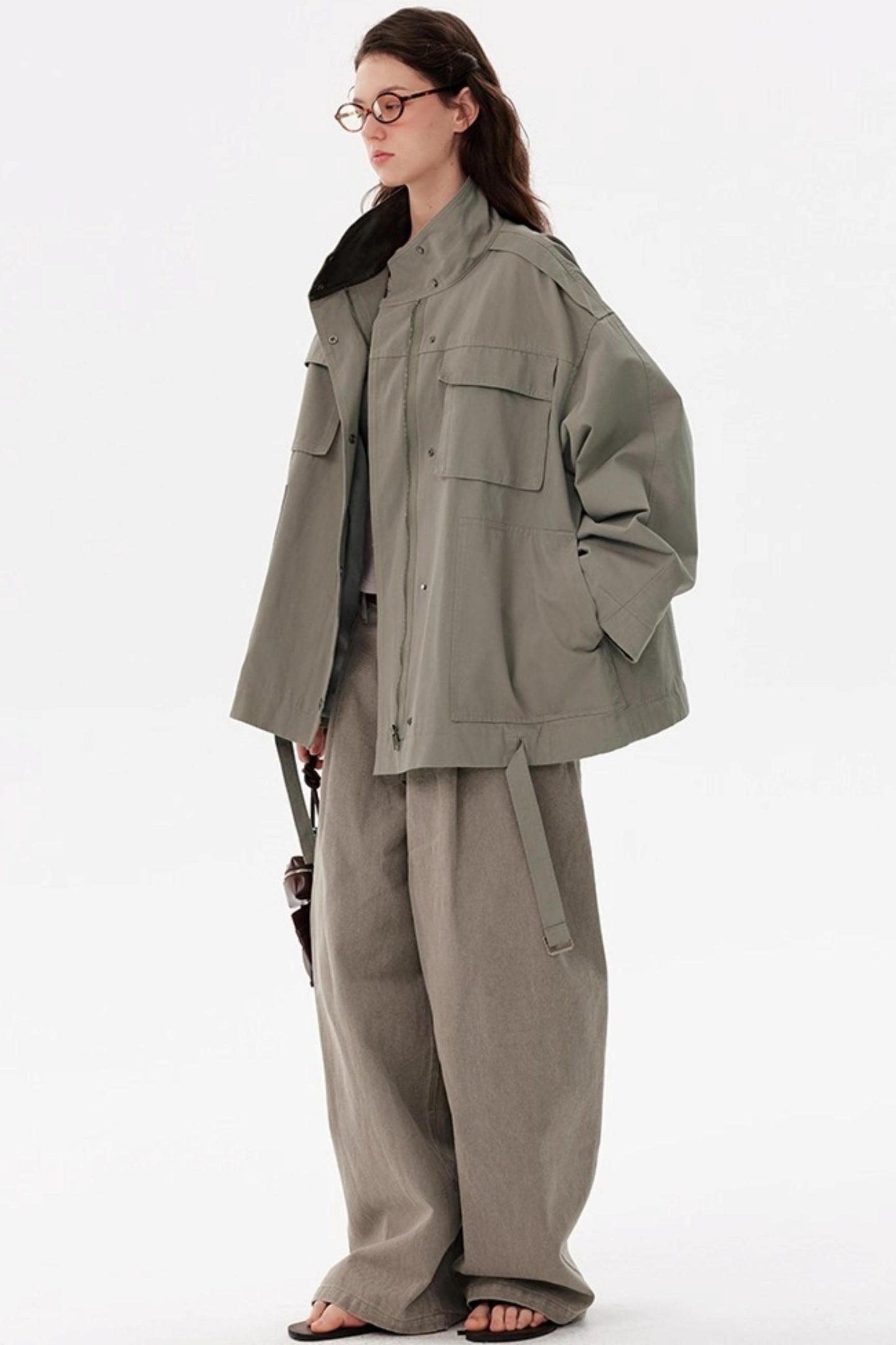 Texture Pocket Trench Coat