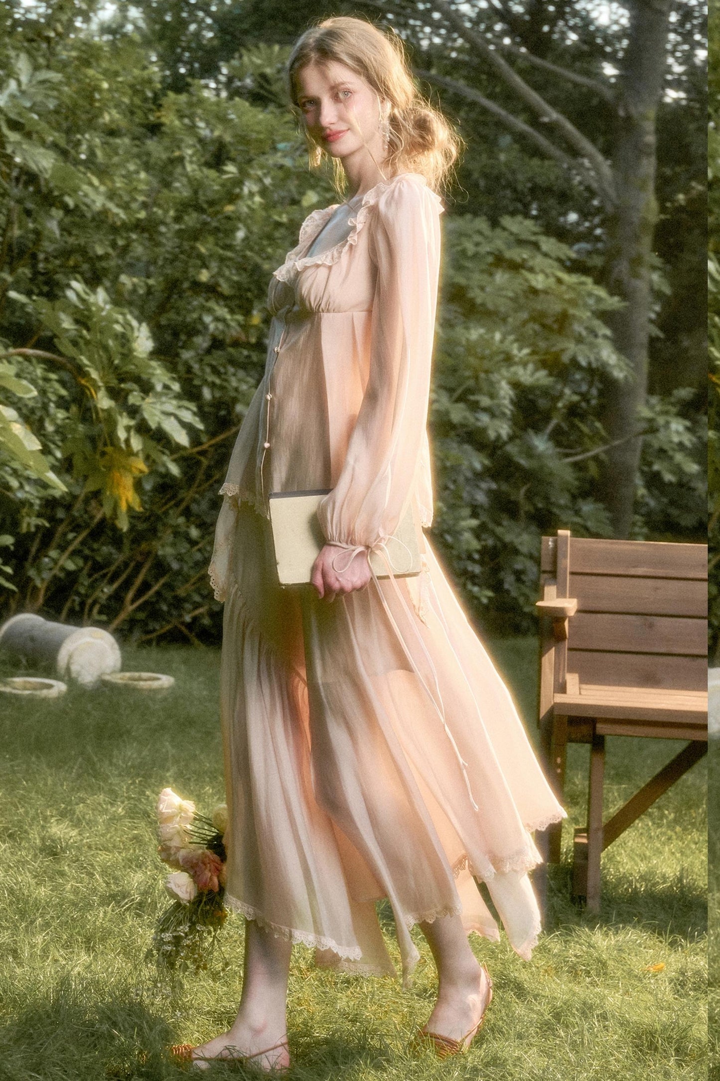 Elegant Vintage Tencel Air Fabric Two-Piece Set-Up