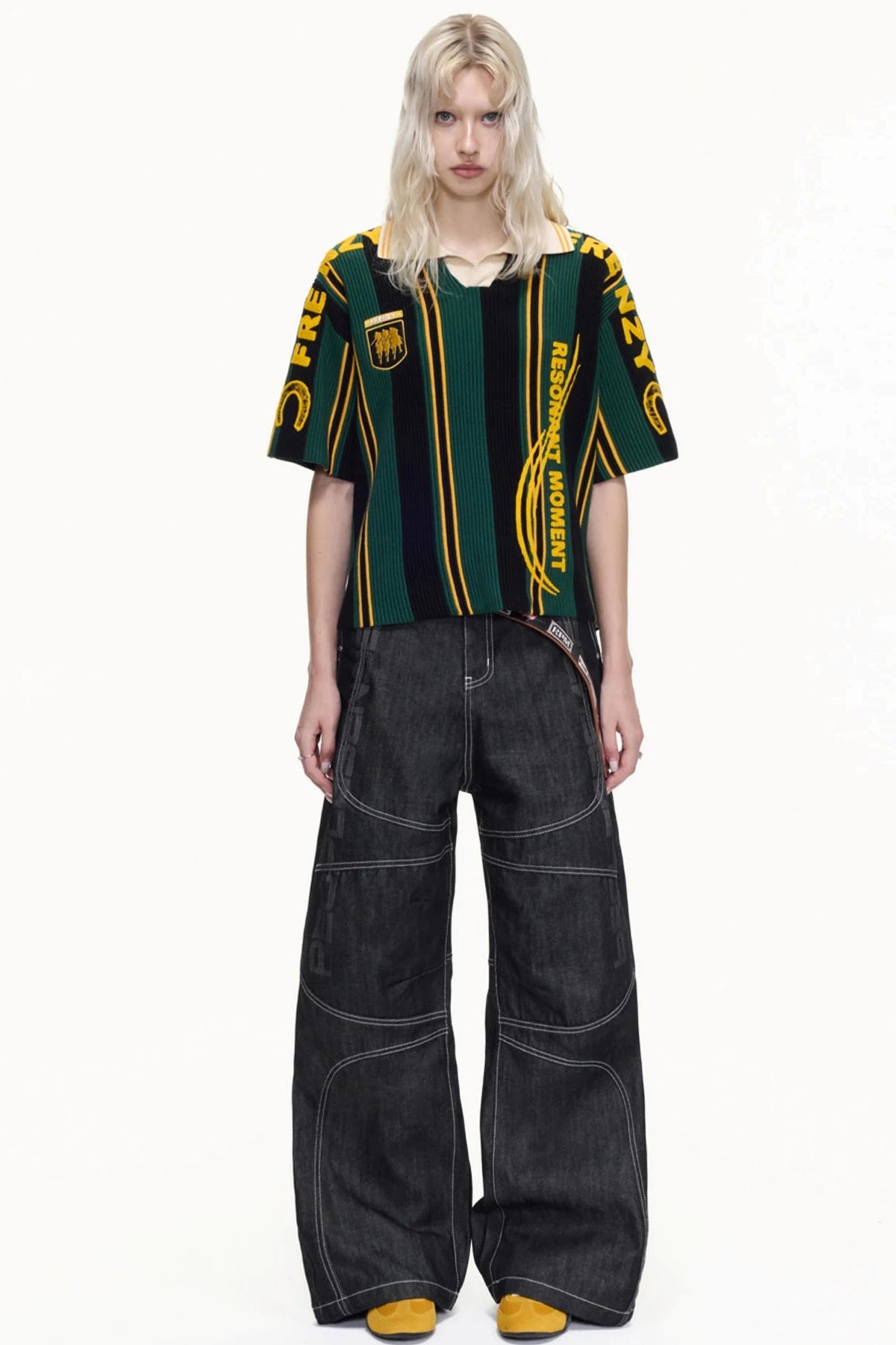 Retro Knitted Polo Top