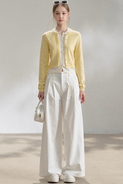 Yellow Knitted Cardigan