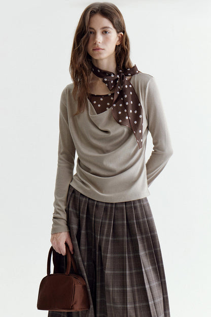 Brown Tone Polka Dot T-Shirt