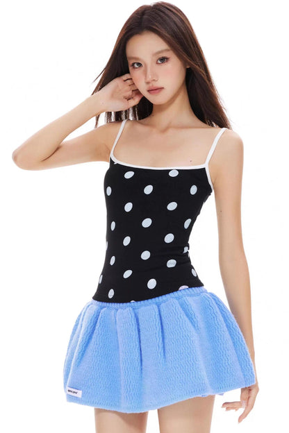Polka Suspender Vest