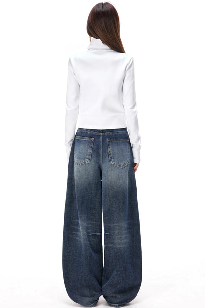 Retro Washed Velvet Scimitar Jeans