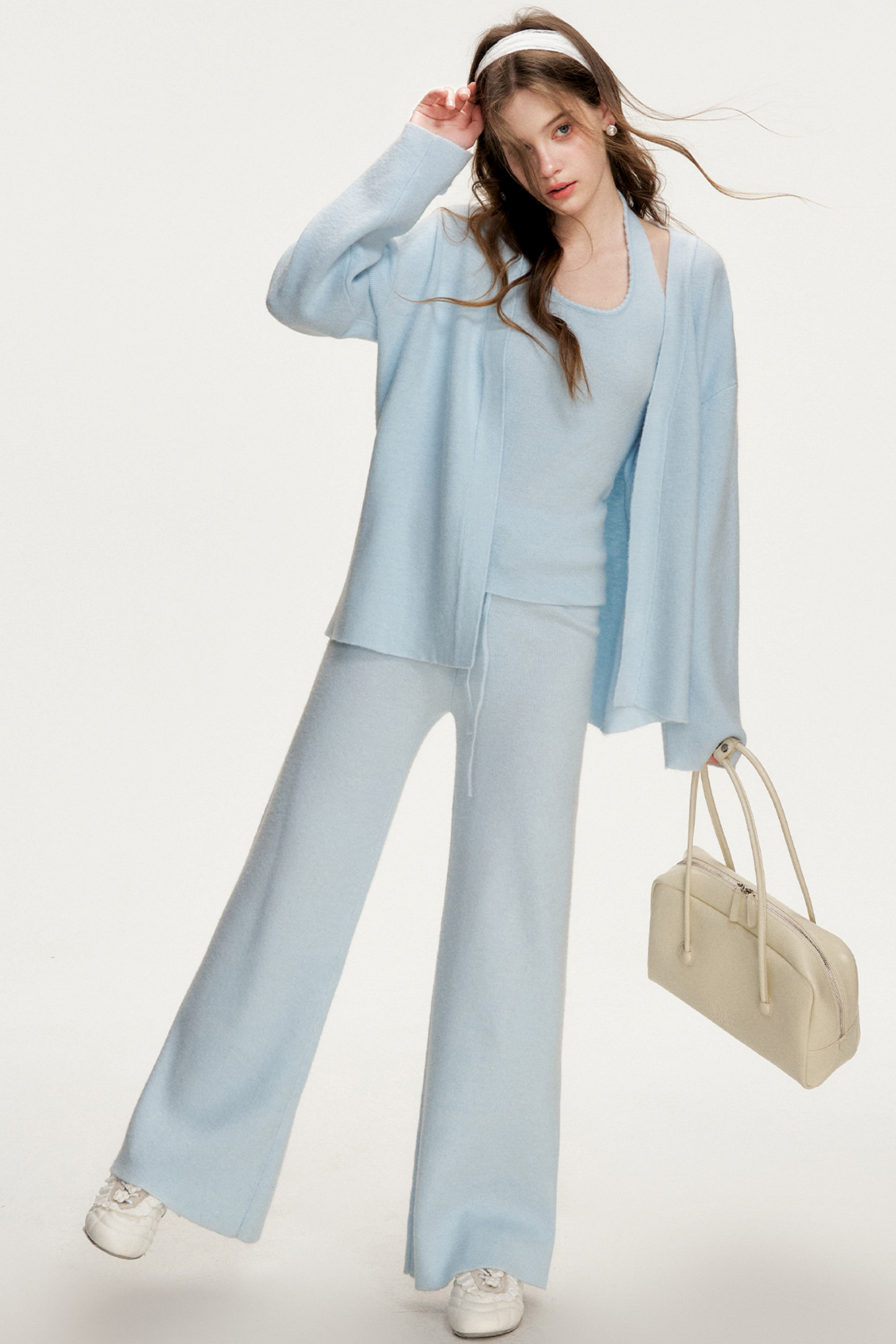 Strick-Neckholder-Cardigan-Weste-Setup