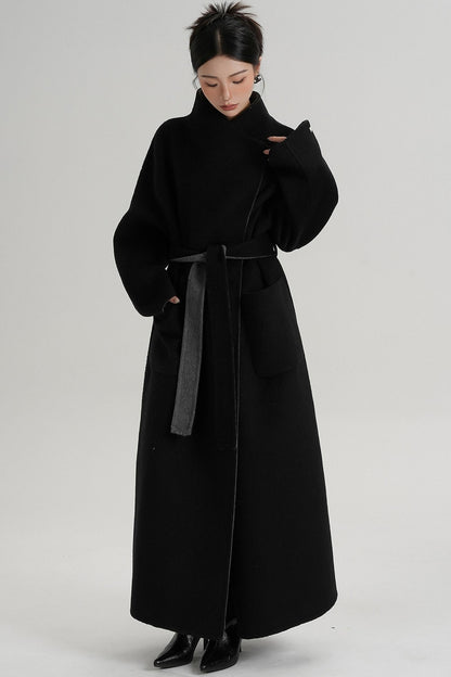 Stand-Up Wool Coat