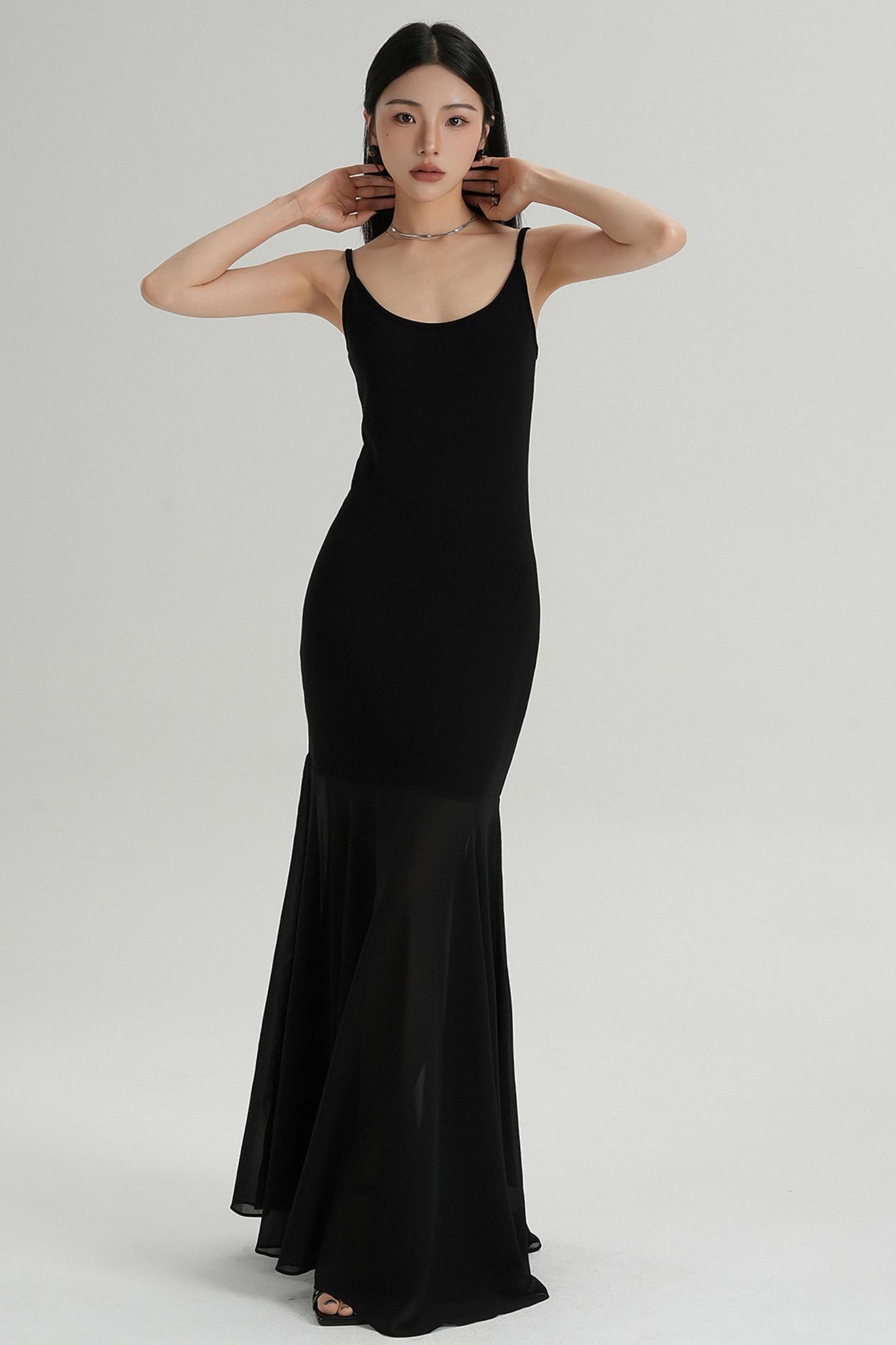 Summer Fishtail Halter Dress