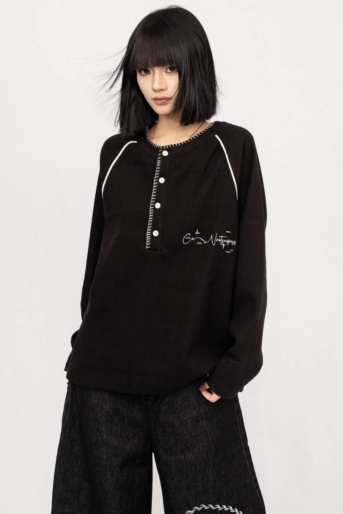 American Vintage Black Long Sleeve Top