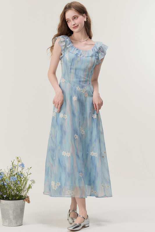 Summer Gradient A-Line Dress