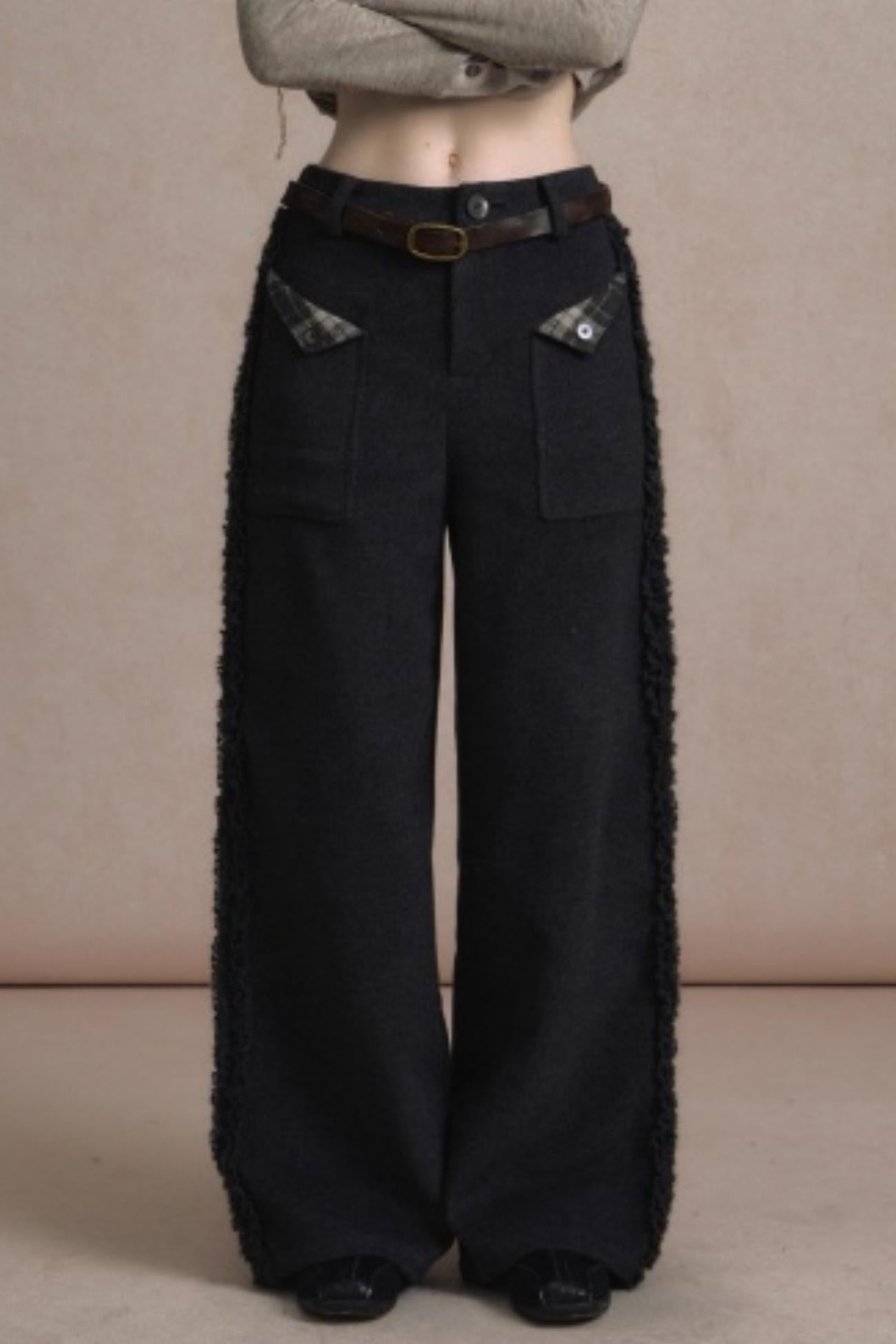 Lazy Drape Wide-Leg Pants