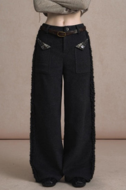 Lazy Drape Wide-Leg Pants