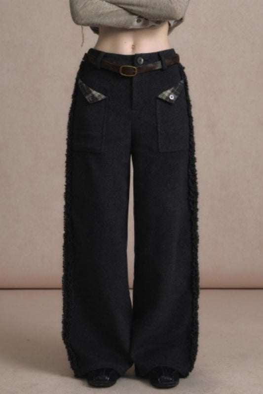 Lazy Drape Wide-Leg Pants