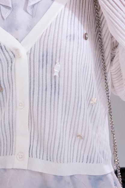 Ocean Shell Knit Cardigan