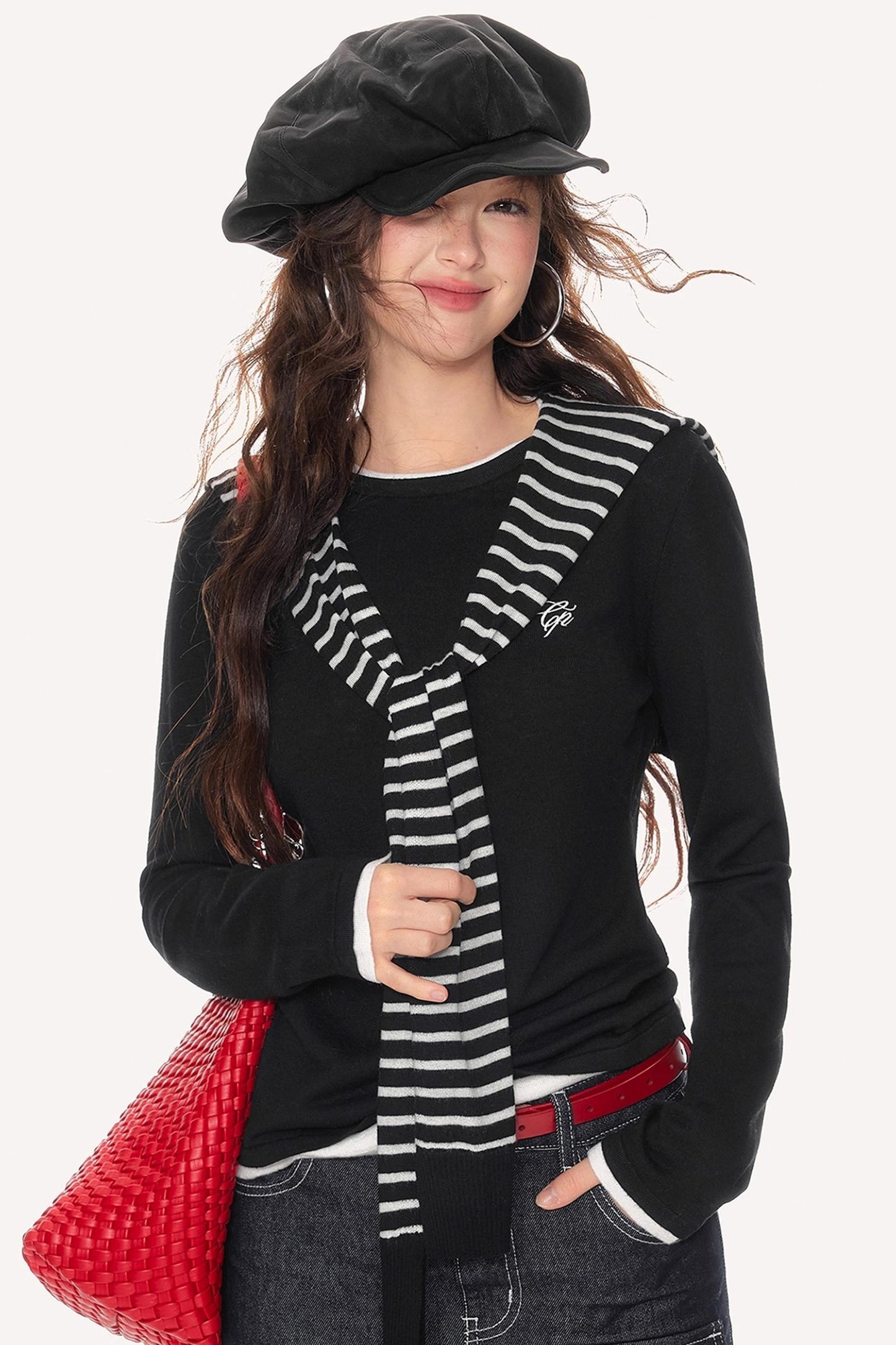 Preppy Knit Slim Sweater