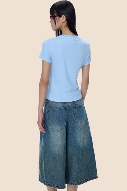 American Monogram Cropped T-Shirt