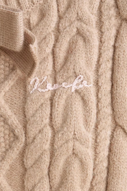 Winter Bow Knit Cardigan