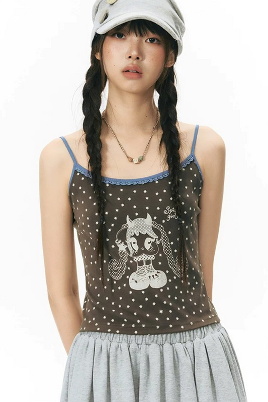 All-Over Print Color-Blocked Camisole