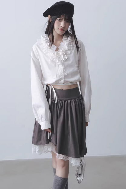Ruffled Collar Blouse