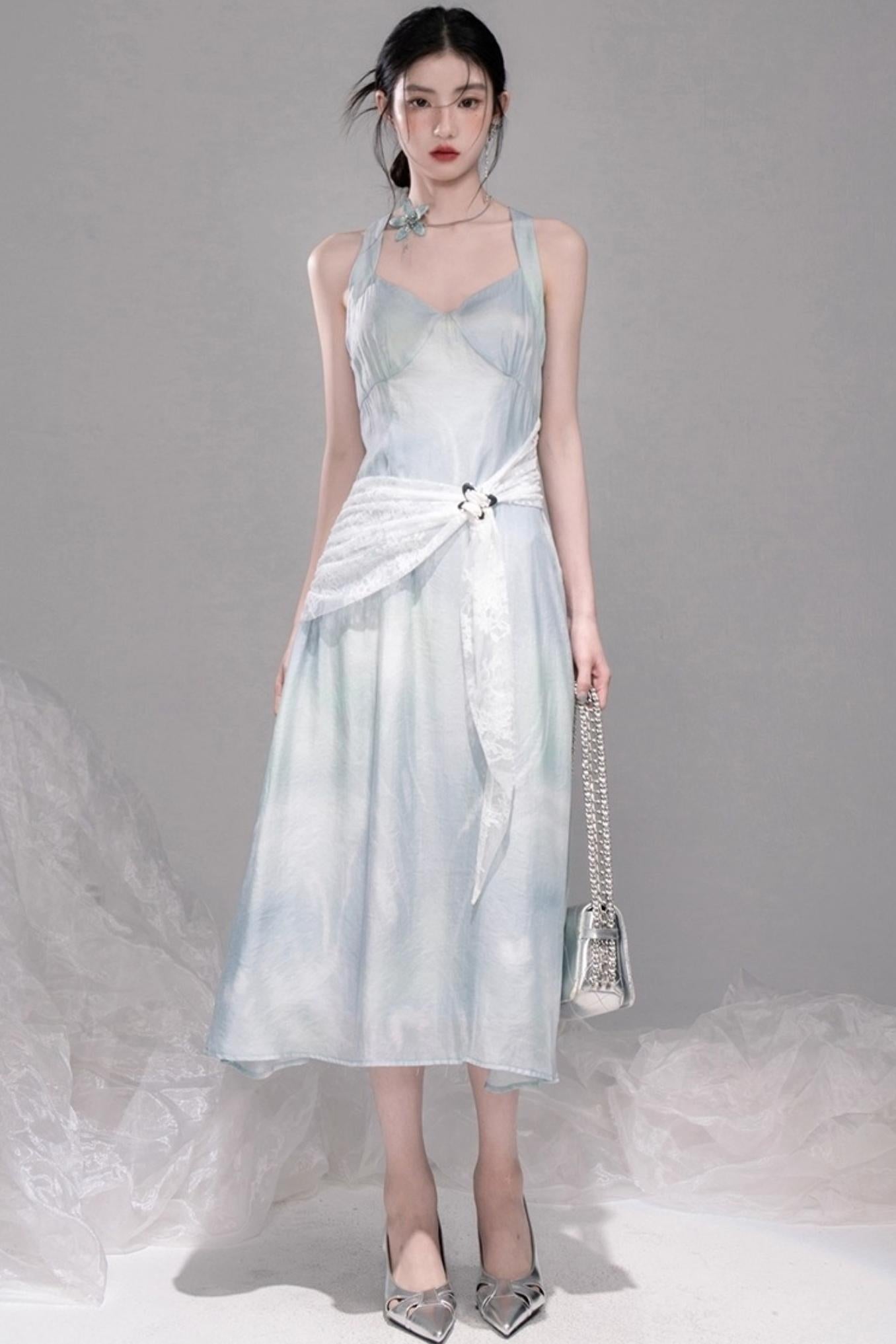 Blue Halterneck Dress