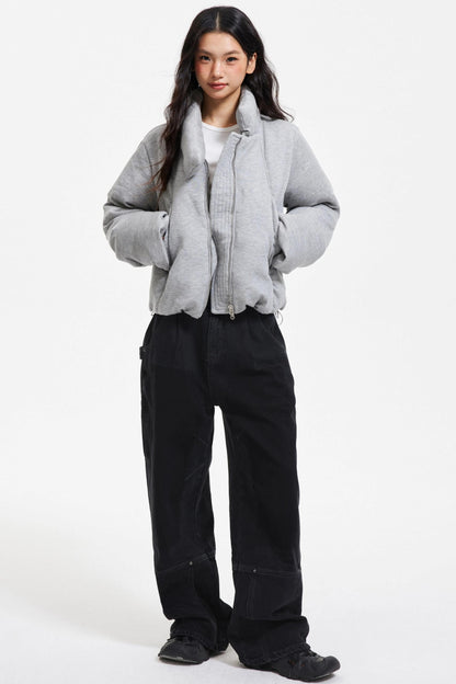 Gray White Duck Down Jacket