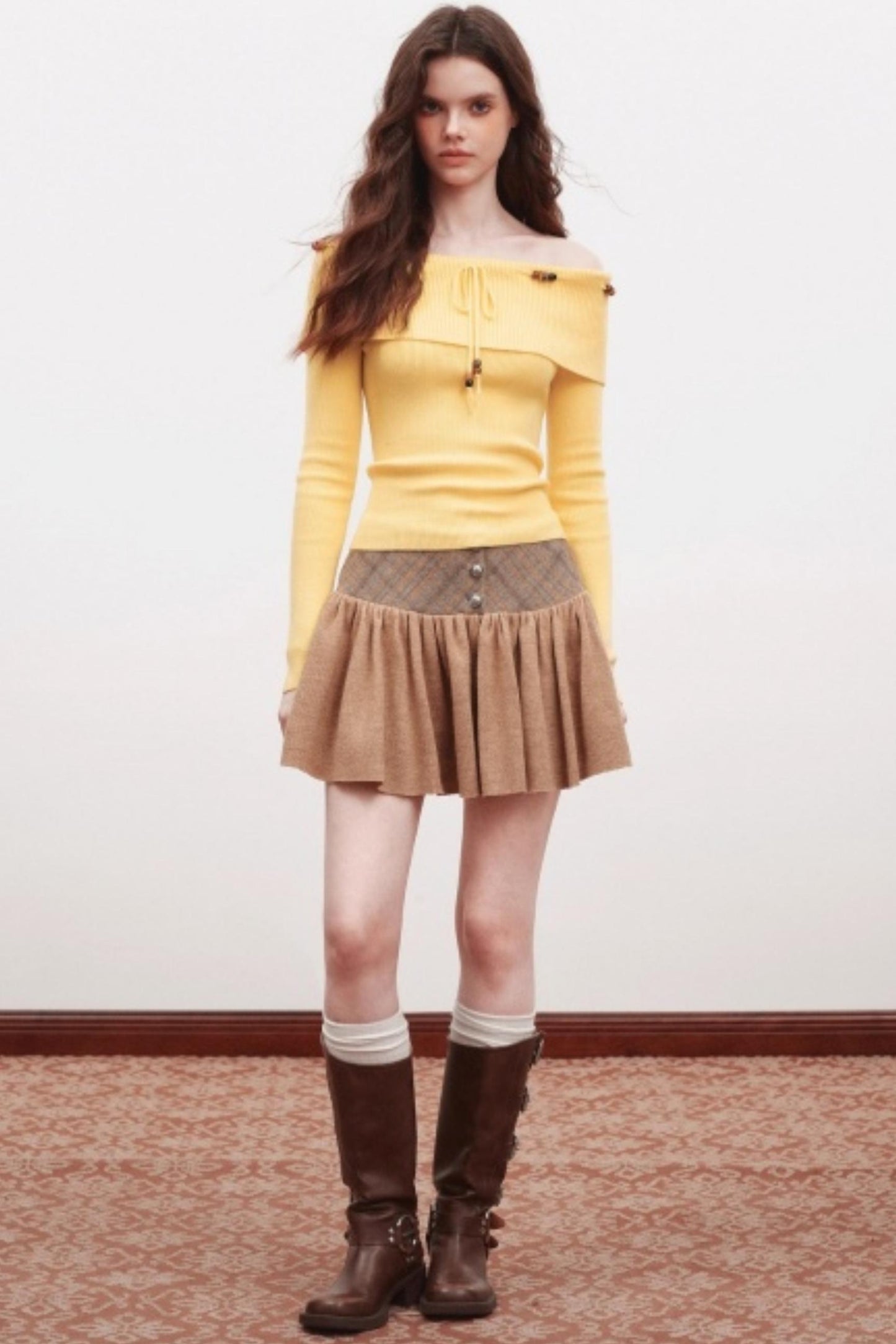 Beaded One-Shoulder Sweater