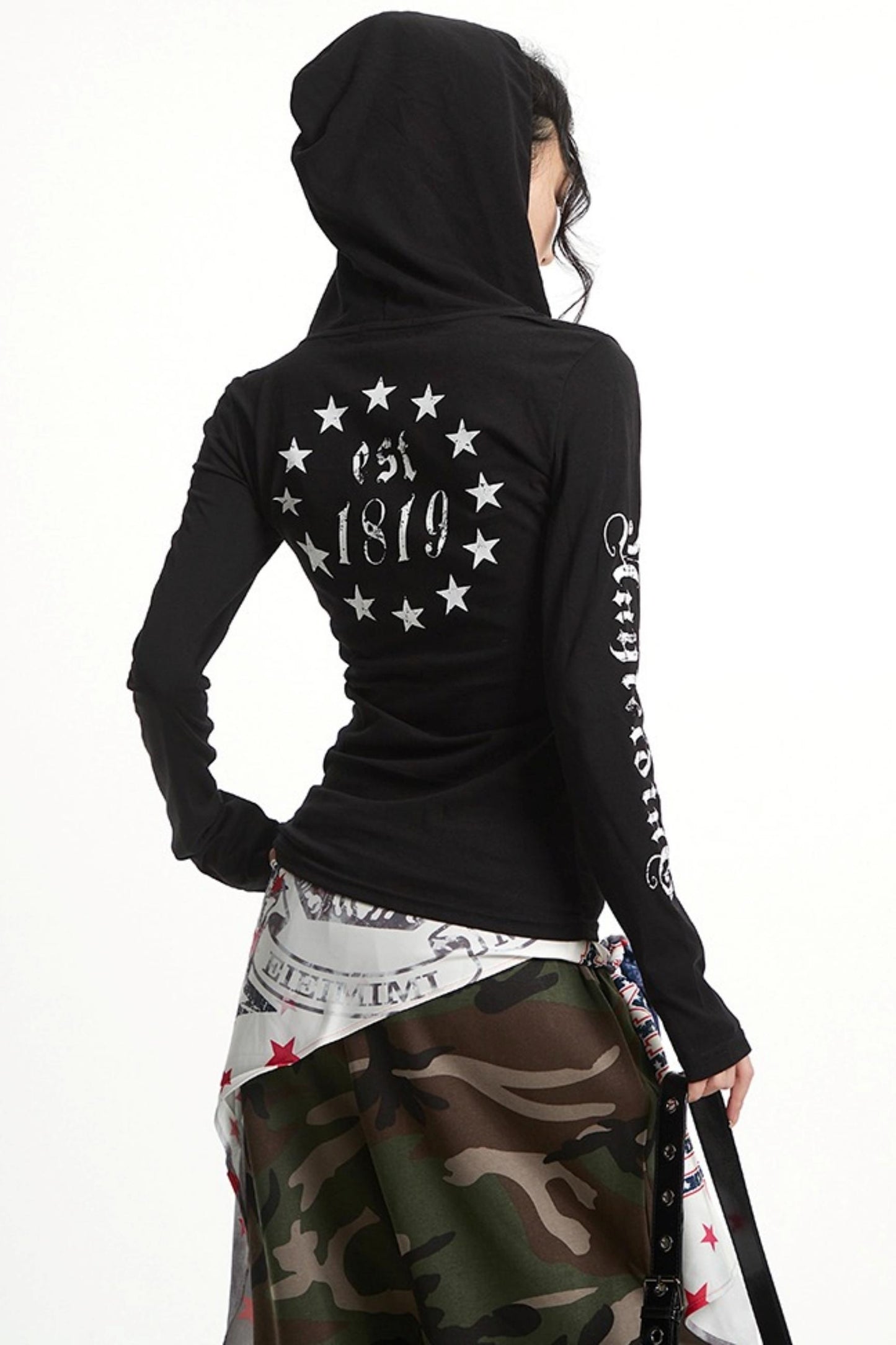 White Hooded Sunscreen Cover-Up Top