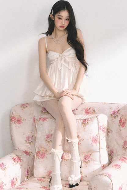 Floral Strap Two-Piece Summer Skirt Set-Up