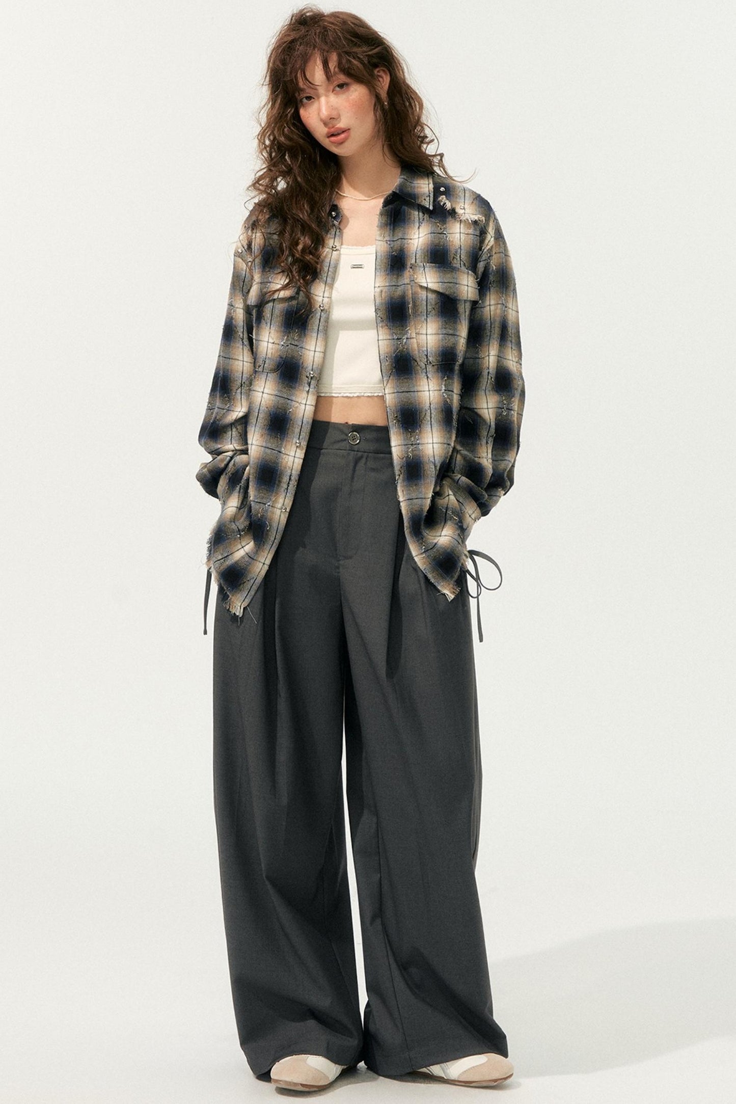 Loose Drape Straight Pants