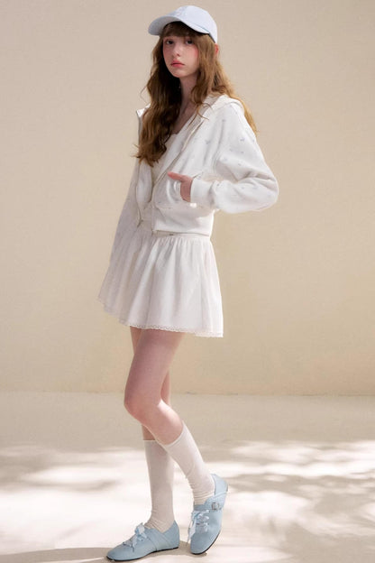 Cotton Lace Patchwork Skirt