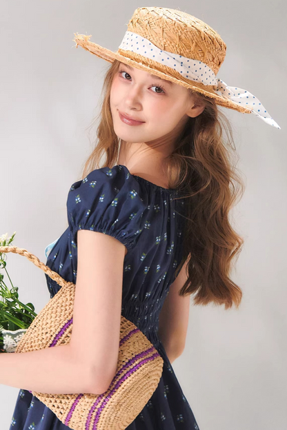 Floral Bow Long Dress