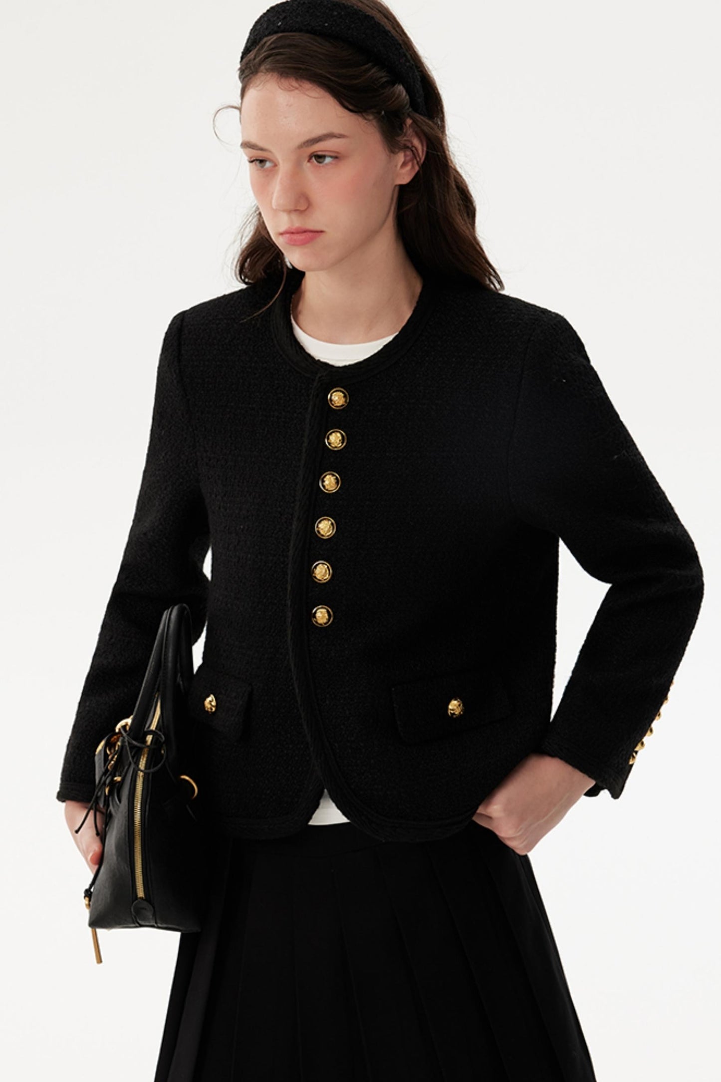 Swing cappotto nero e oro