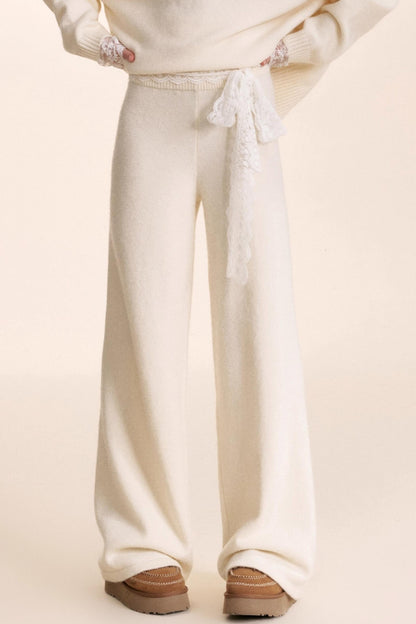 Romantic Lace Wool Sweater Set-Up