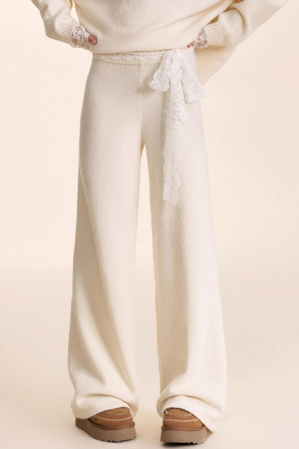 Romantic Lace Wool Sweater Set-Up