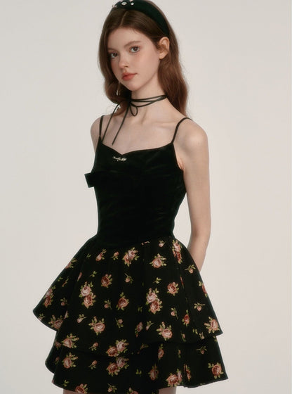 Vintage puffy slip Dress
