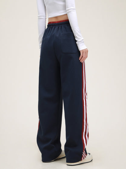 American Contrasting Striped Pants