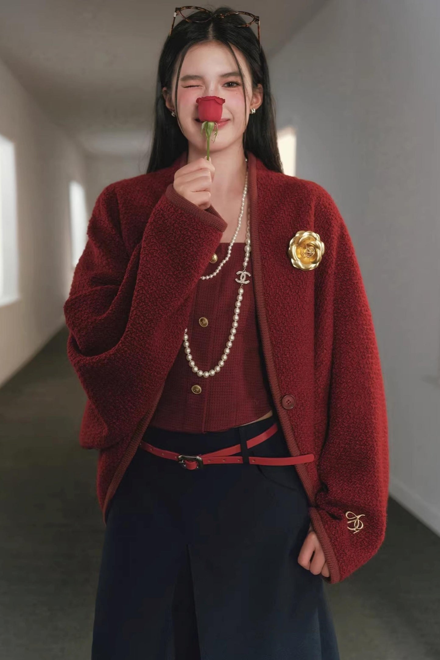 Batwing Wool Cocoon Coat Set-Up