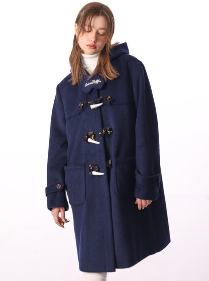 Niko Hooded Tweed Coat