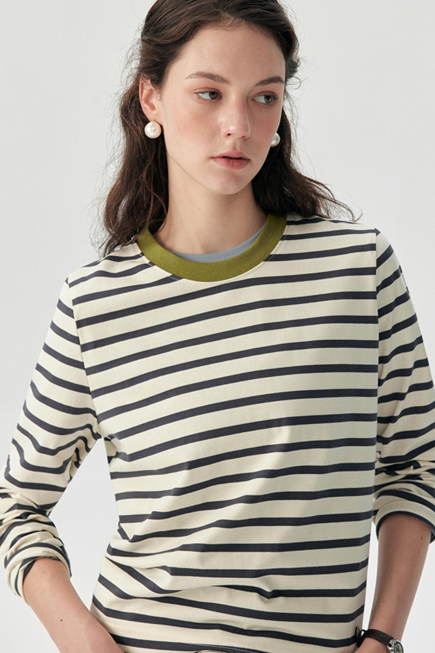 American Vintage Striped Long Sleeve T-Shirt