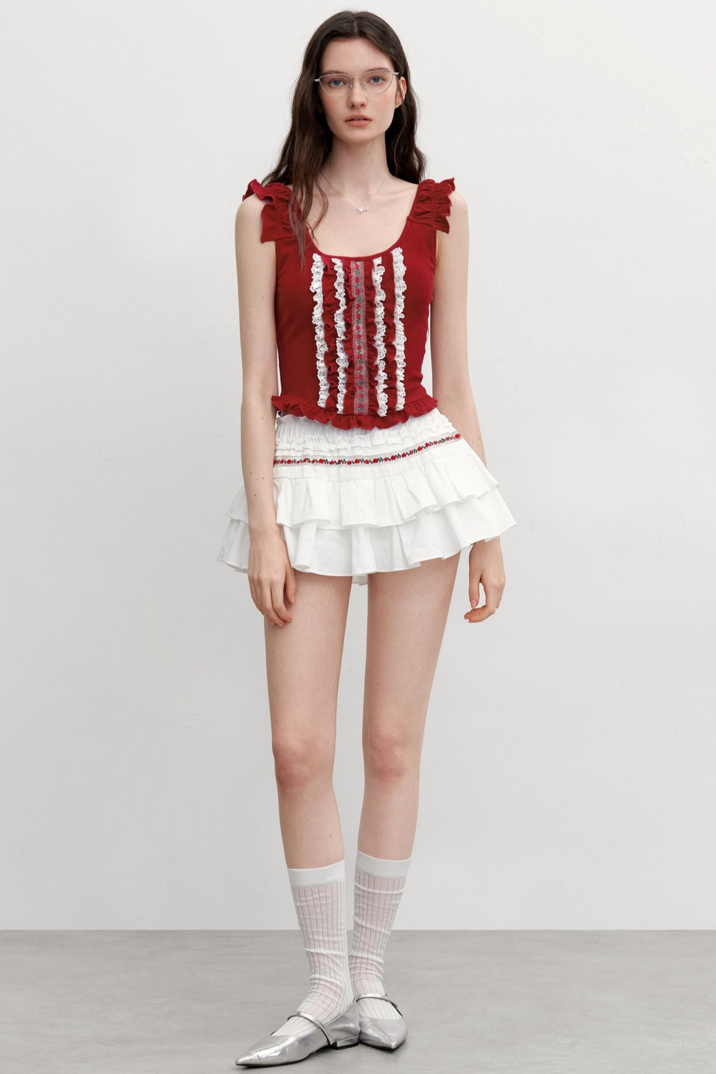 Vintage Embroidered Half Skirt