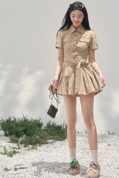 Whispers of Banana Leaves Dress Set