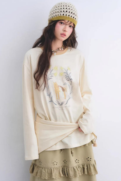 Pony Print Layered Top Set