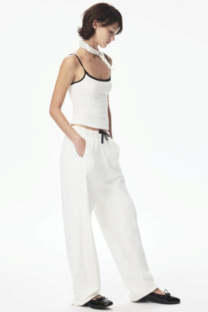 Canotta in pizzo con color-blocking