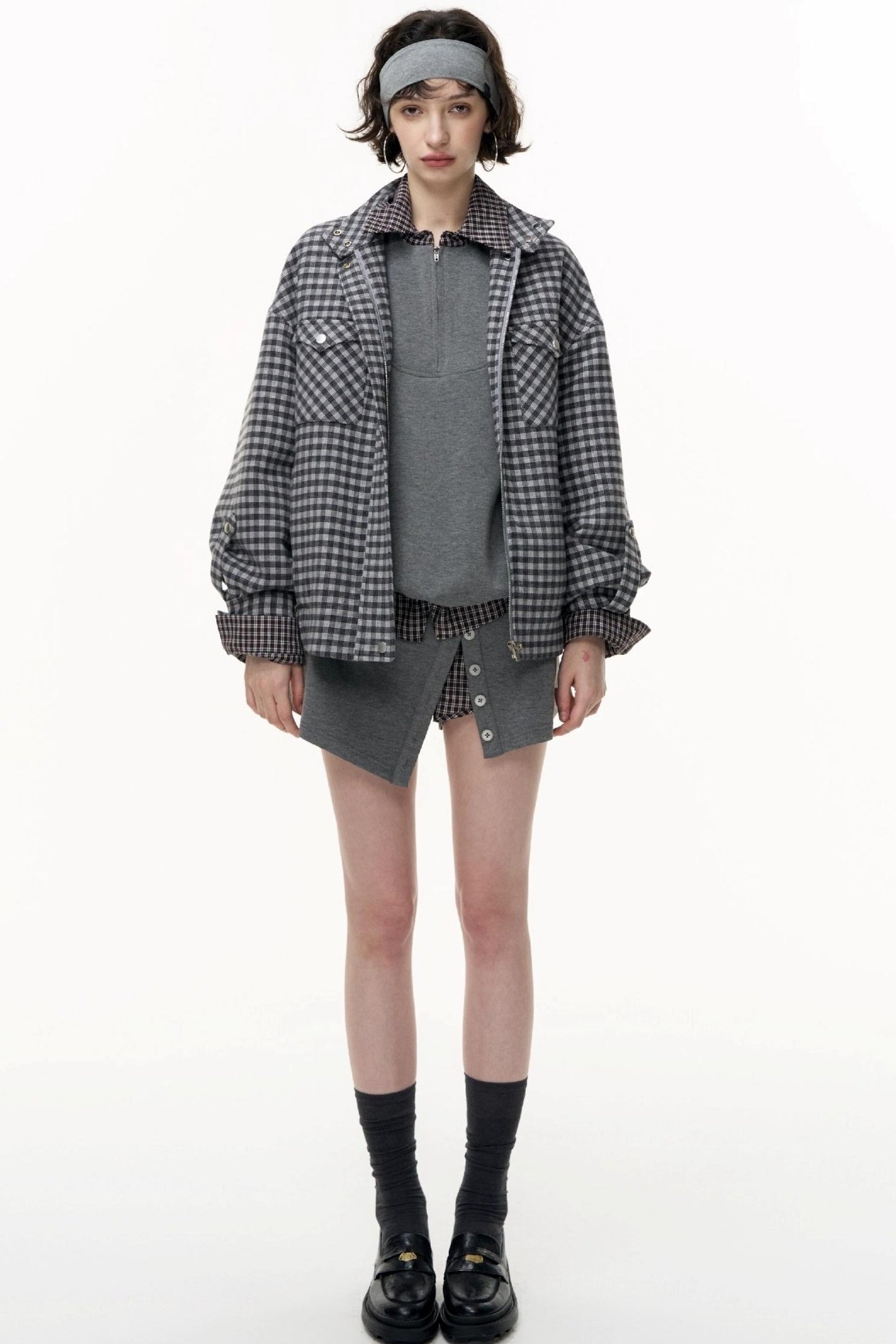 Patchwork Pullover Sweatshirt Set-Up