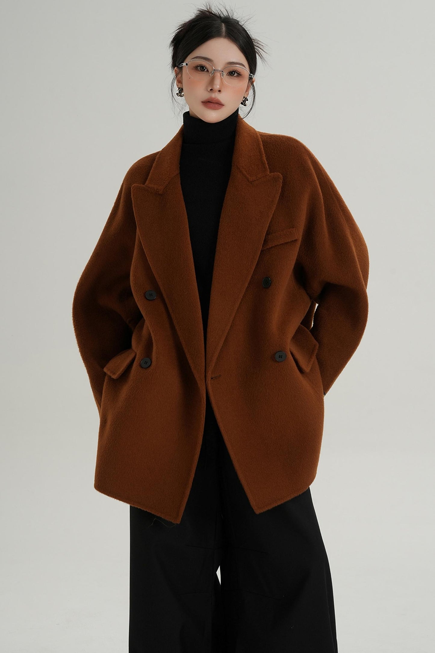 Woolen Elegance Long Coat