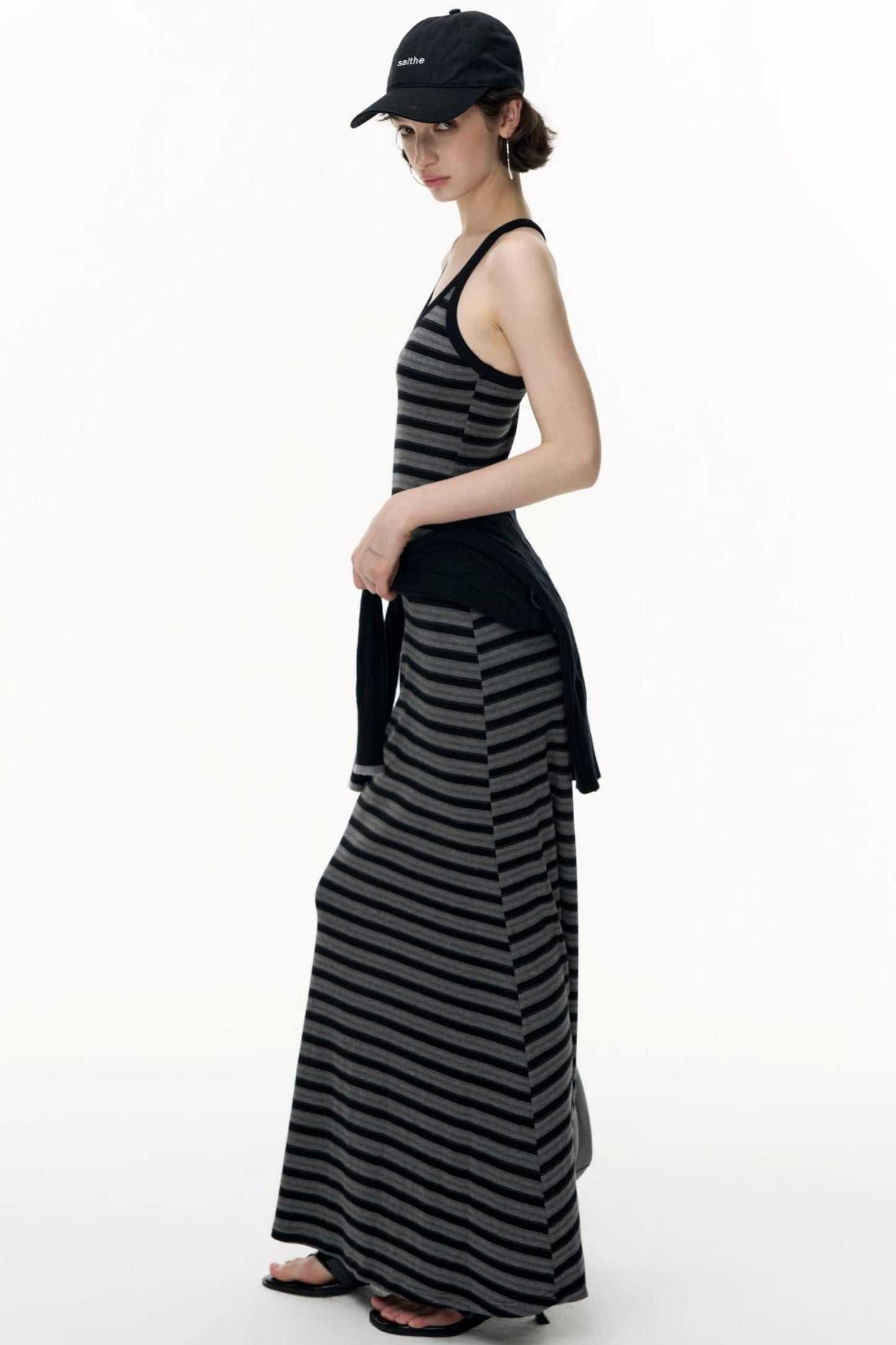 Autumn Striped Camisole Dress