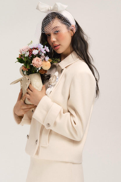 Flight Diary Woolen Jacket & Skirt Set-Up