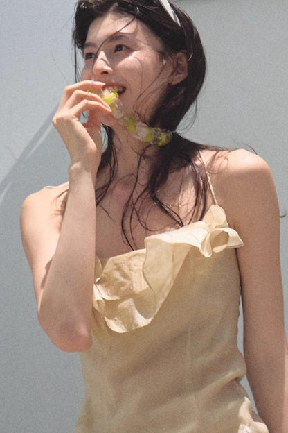 Summer Ruffled Camisole Skirt Set-Up