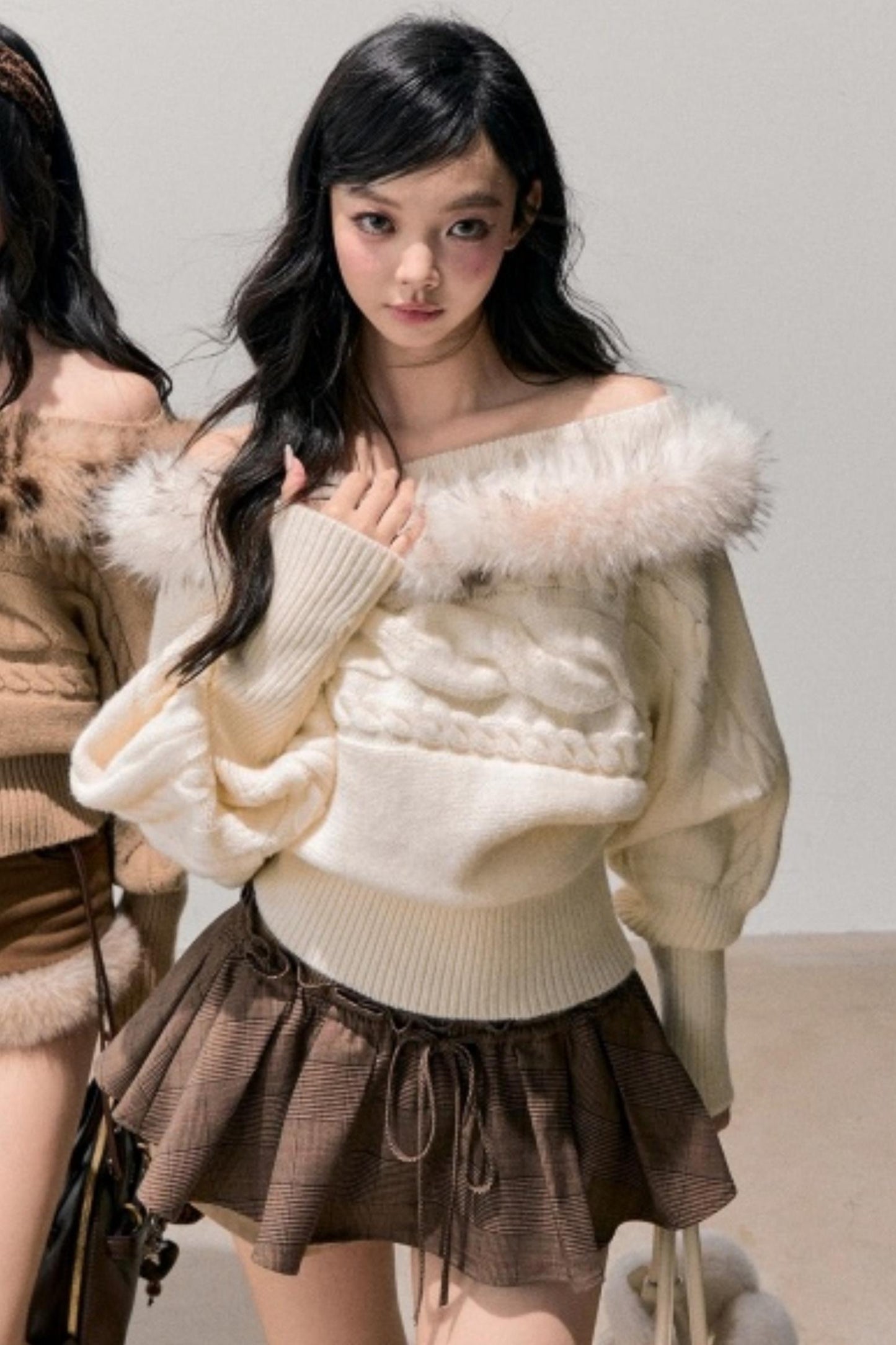 Tea Fragrance Mohair Sweater