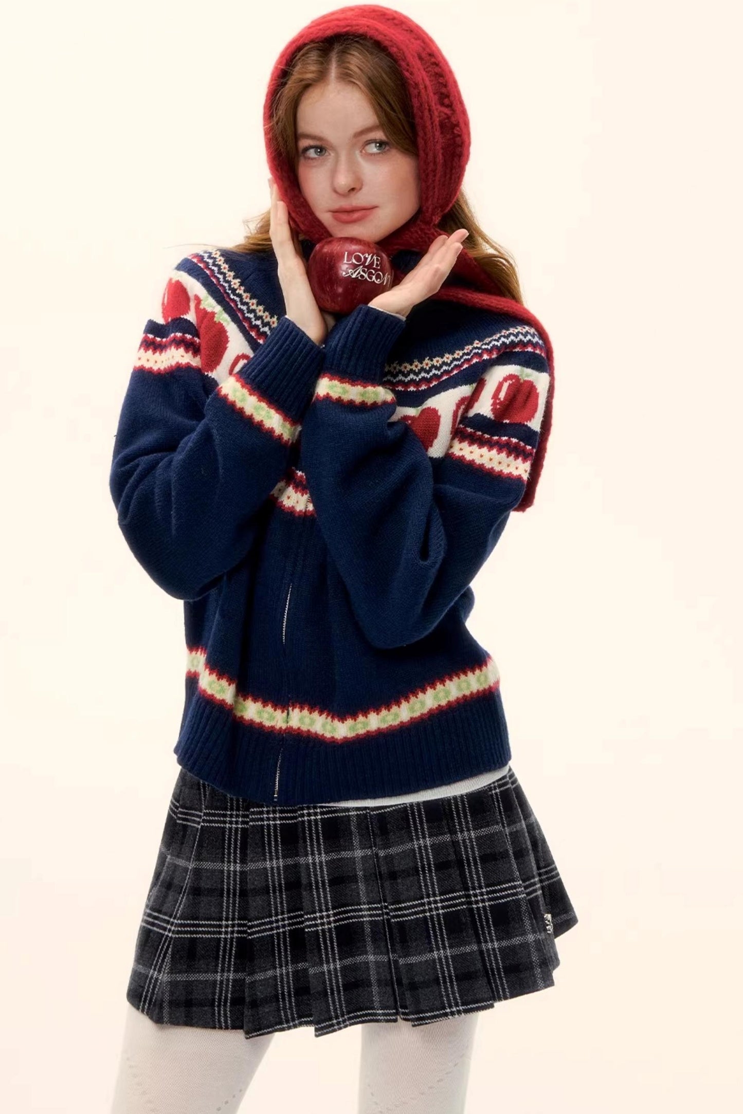 Retro Plaid Wool Skirt